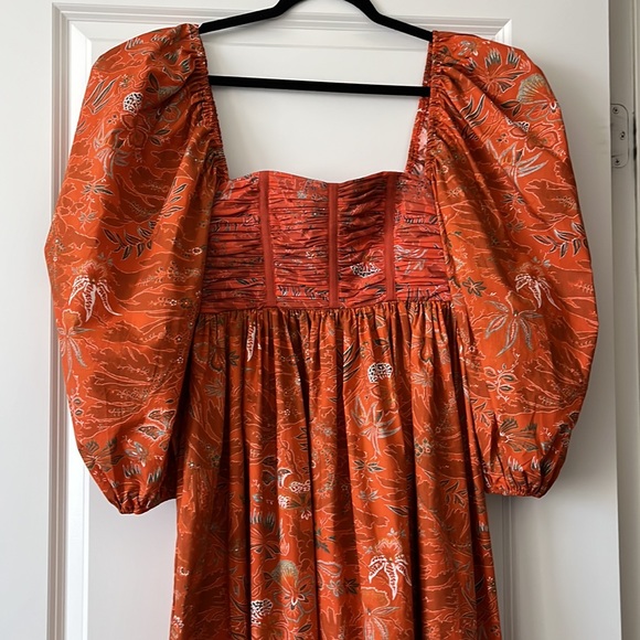 graphic-print square-neck midi dress - Picture 6 of 11